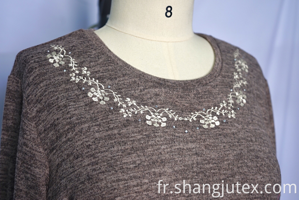 fabric is knit of women top 